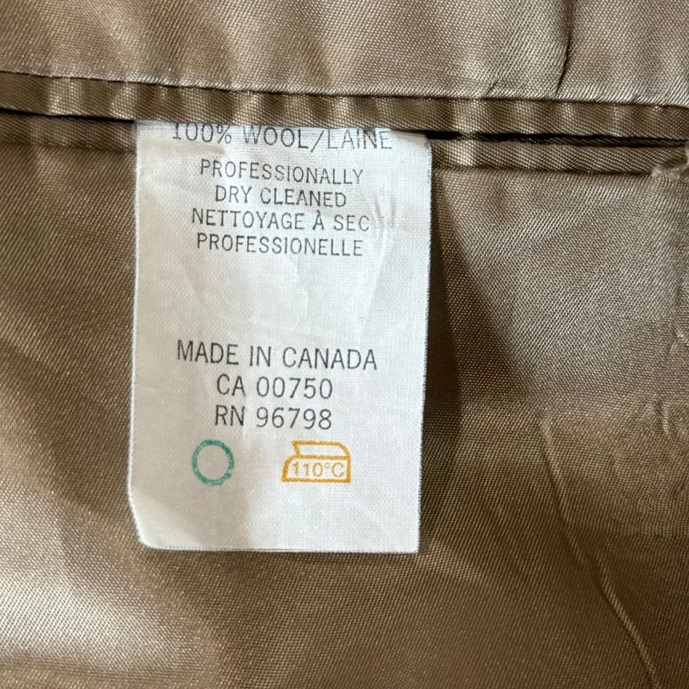 George Bass Mens Tan Houndstooth Hampton Windowpane Blazer Sport Coat 42R Canada